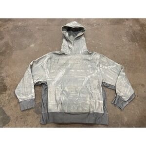 YZY Season 3 Hoodie Mens Large Gray 100% Cotton Pullover Acid Wash Distressed